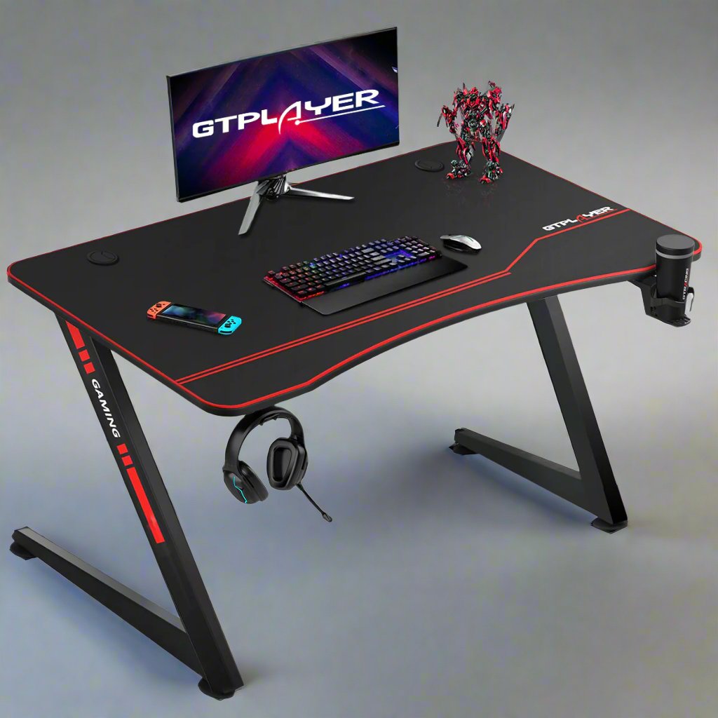 Z -Shaped Series RGB Gaming Desk Z09