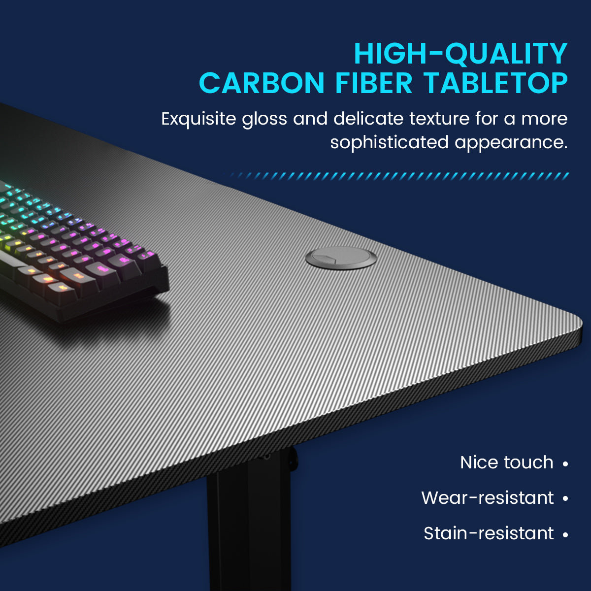 Z -Shaped Series RGB Gaming Desk Z09